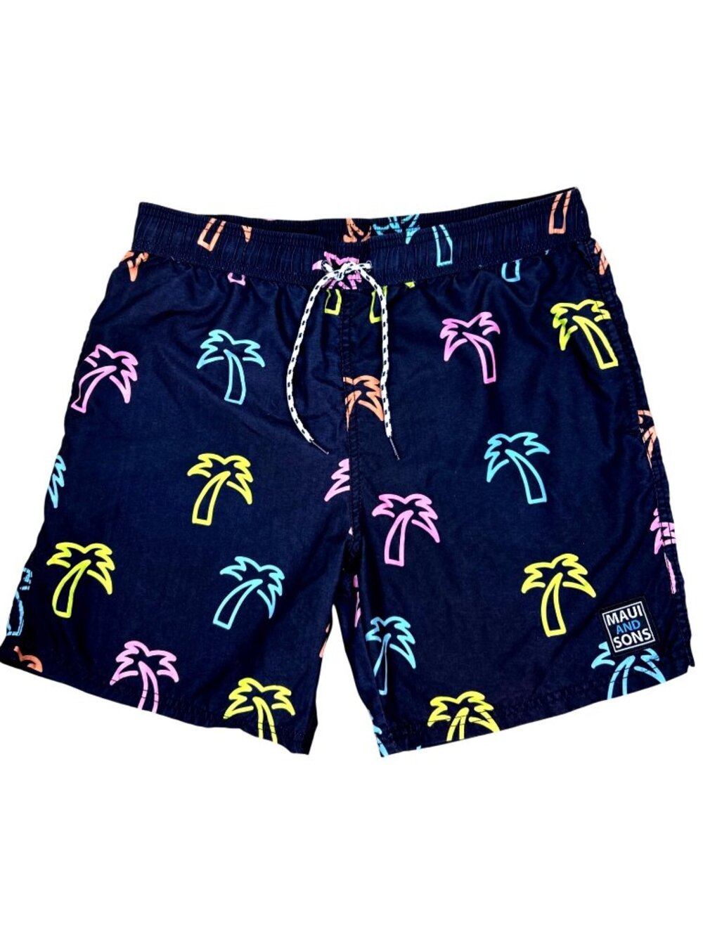 Vintage Maui & Sons Swim Trunks Men's L Retro 80s 90s Beach Board Shorts